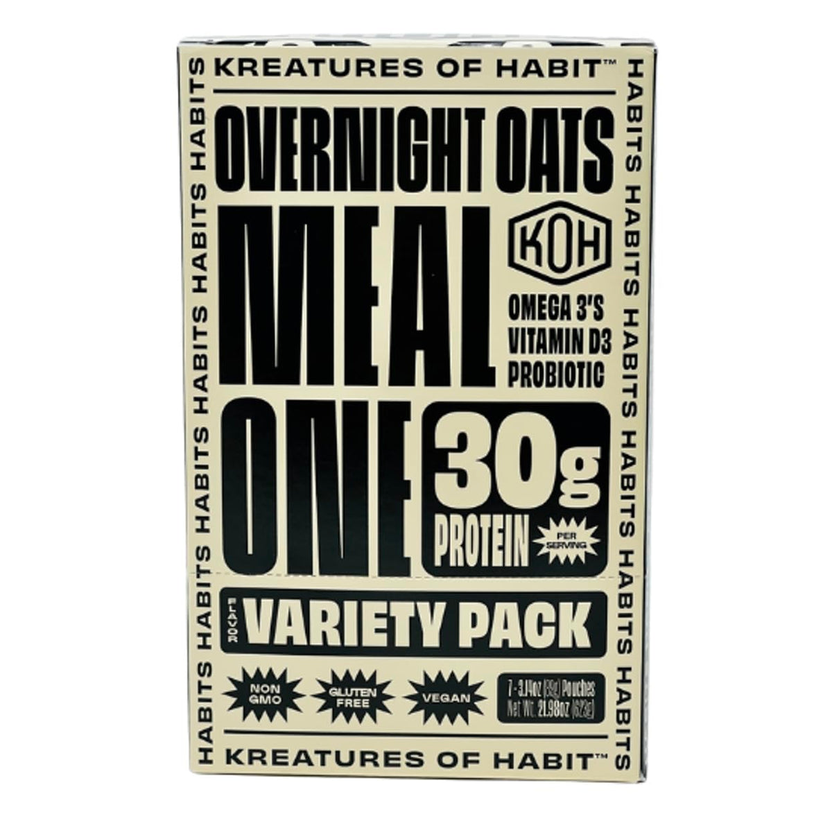 Kreatures of Habit Meal One overnight mix prep-ready jar for a convenient morning start