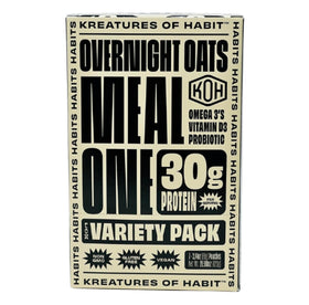 Kreatures of Habit Meal One overnight mix prep-ready jar for a convenient morning start