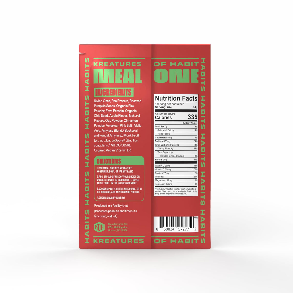 Scoop and label emphasize controlled, plant-based protein portions