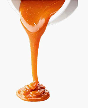 Kreche Dulce de Leche topping on waffles adds a smooth caramel kiss