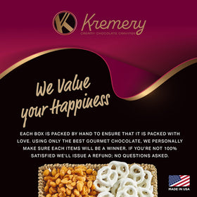 Kremery branded gift box packaging, sturdy and freshness-preserving.