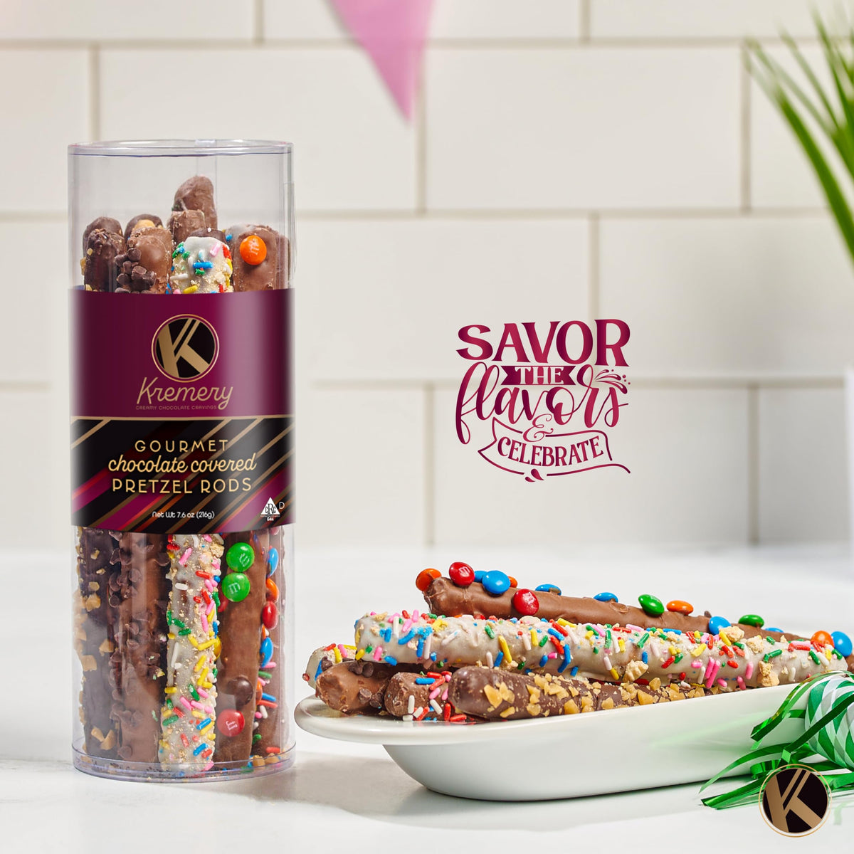 KREMERY USA-made gift set in a clear tube, premium confection.