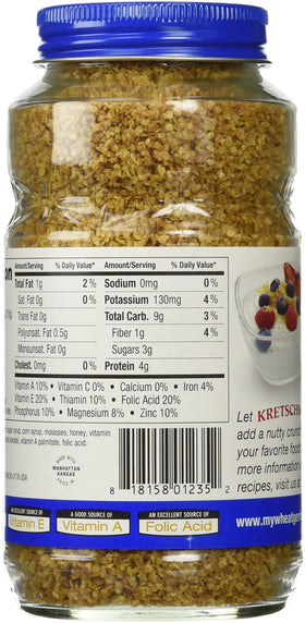 Kretschmer Wheat Germ Honey Crunch serving bowl with nutty crunch and honey sweetness