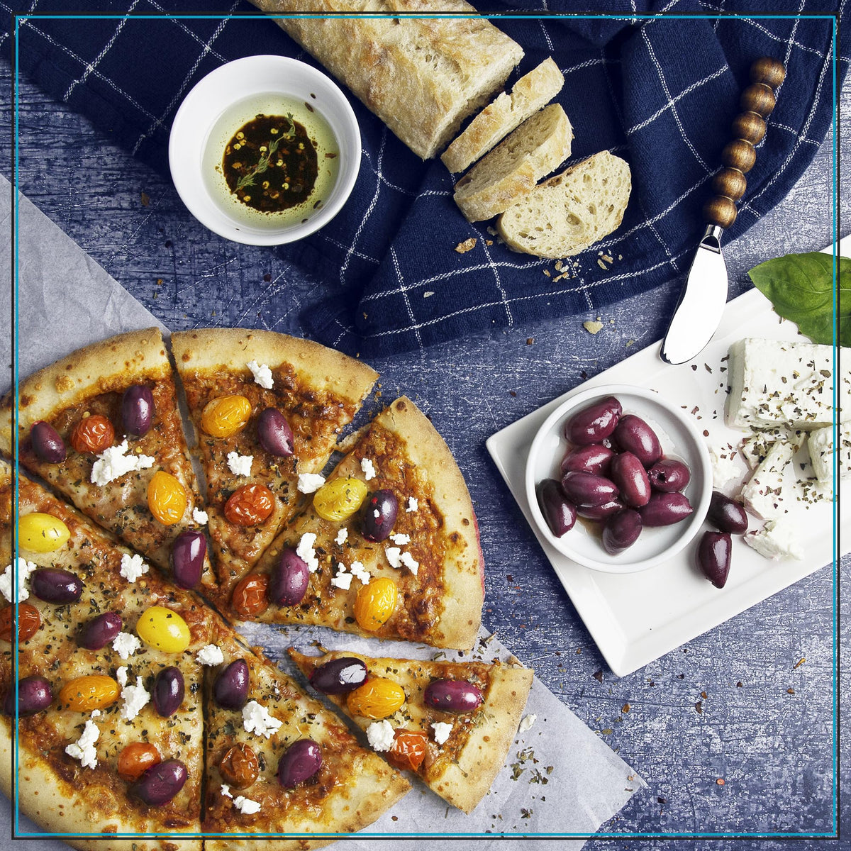 Krinos Kalamata olives ready for quick snacks or party mezze spreads.