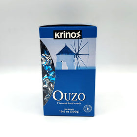 Krinos licorice-flavored hard candy close-up with glossy finish