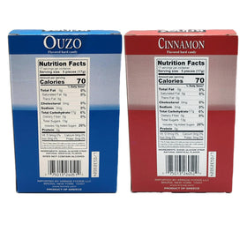 Krinos Ouzo Candy cinnamon-licorice pieces close-up showcase bold, balanced flavor
