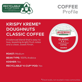 Krispy Kreme Classic coffee with doughnuts pairing for a comforting morning ritual.