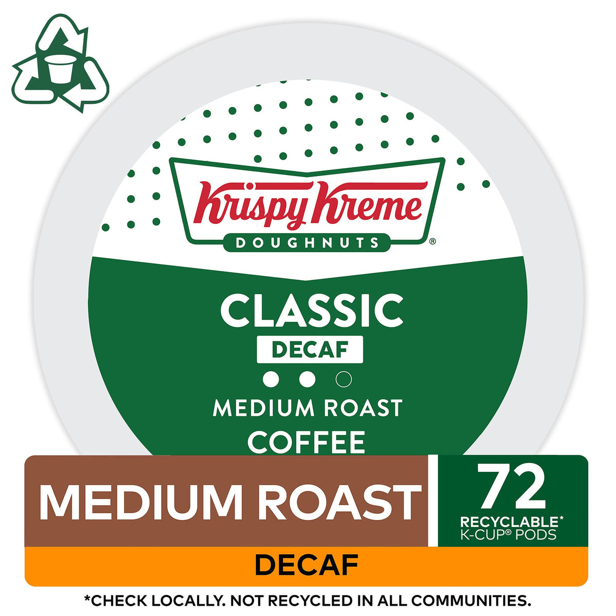 Krispy Kreme Classic Decaf aroma close-up suggesting inviting morning scent.