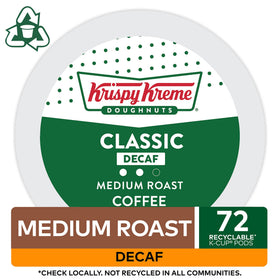 Krispy Kreme Classic Decaf aroma close-up suggesting inviting morning scent.