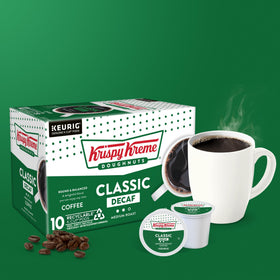 Doughnut shop flavor vibe at home with Krispy Kreme coffee.
