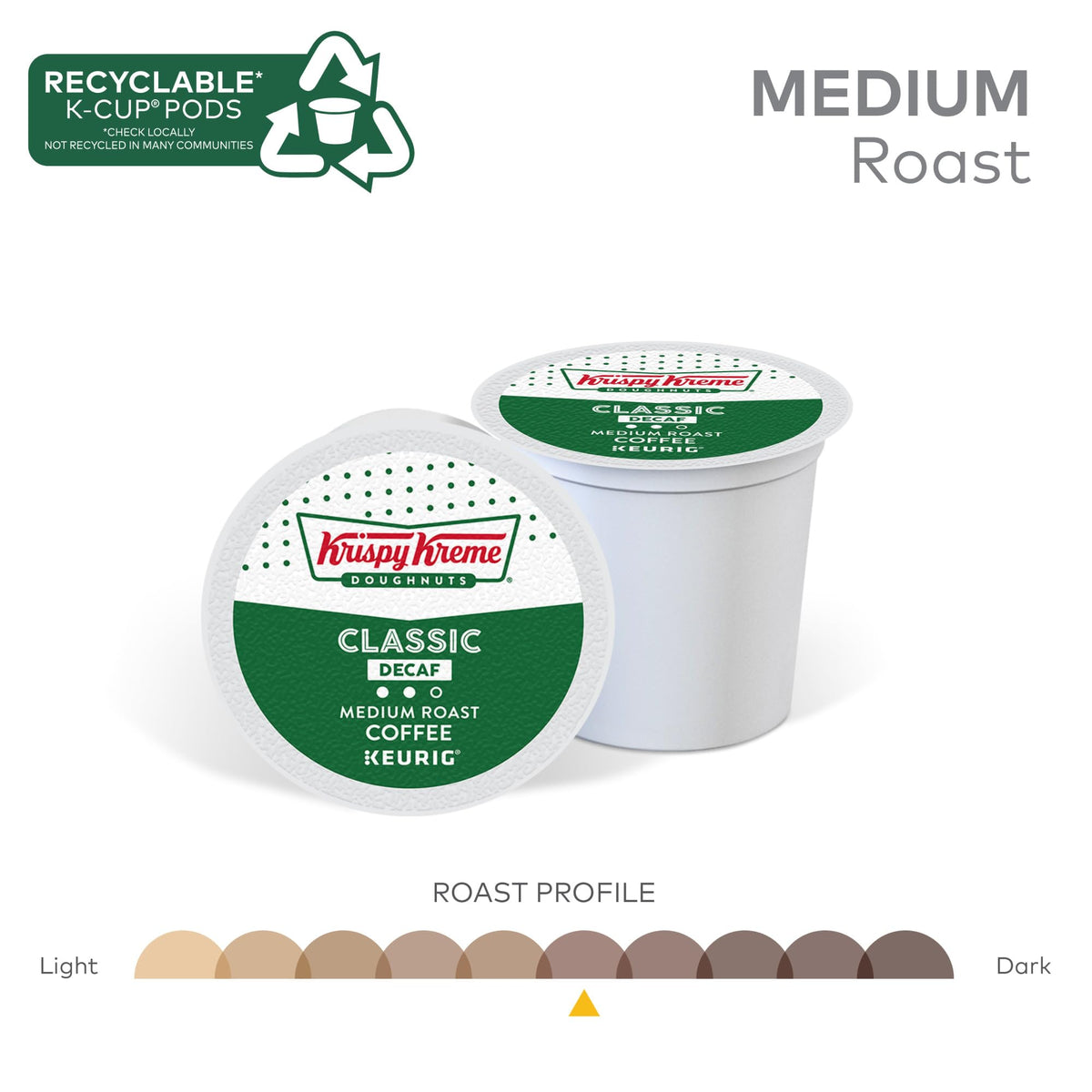 Recyclable K-Cup pods compatible with most Keurig machines.
