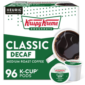 Krispy Kreme Classic Decaf pod front view for a smooth morning cup