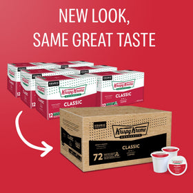 Krispy Kreme Classic coffee alongside a doughnut for a perfect pair.