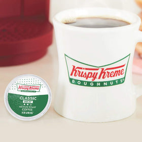 Krispy Kreme coffee paired with Original Glazed for breakfast ritual
