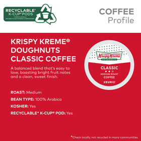 Krispy Kreme Doughnuts Classic coffee close-up on beans showcasing 100% Arabica quality