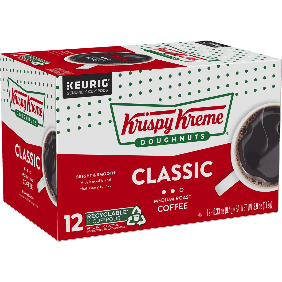 Krispy Kreme Keurig-compatible pods, simple single-serve brewing setup