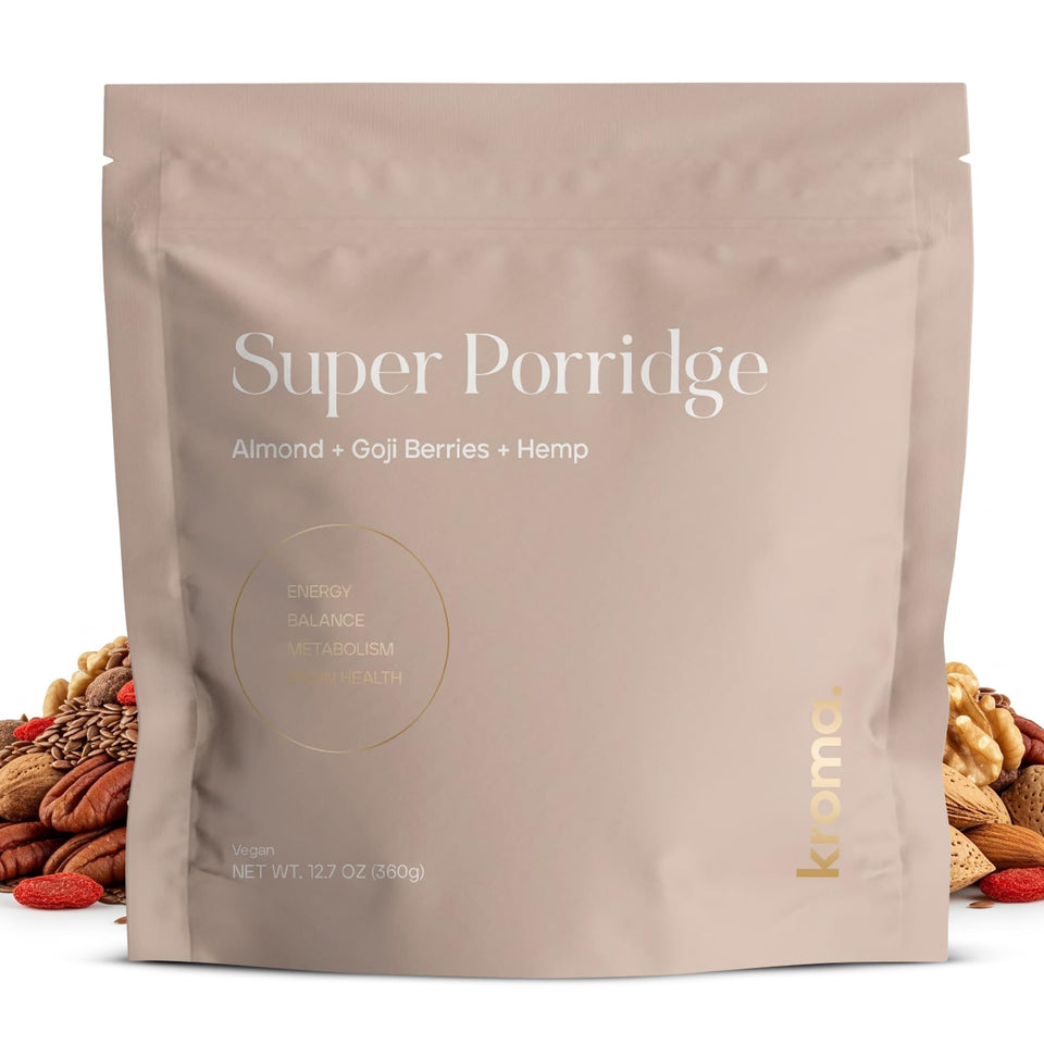 KROMA Super Porridge bowl steaming for a comforting, protein-rich breakfast