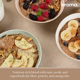 KROMA Super Porridge prepared with non-dairy milk for easy prep