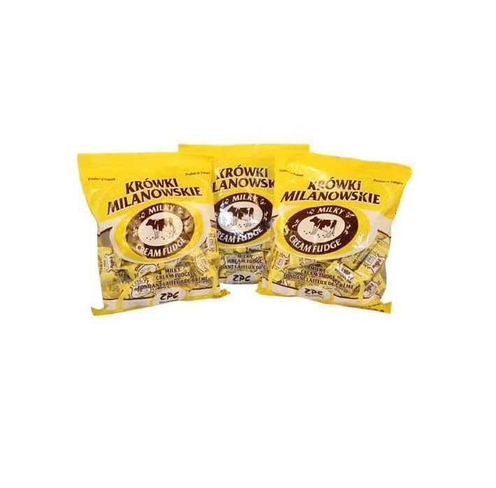 Krowki Milanowskie Milky Cream Fudge 3-pack front view for sharing and gifting