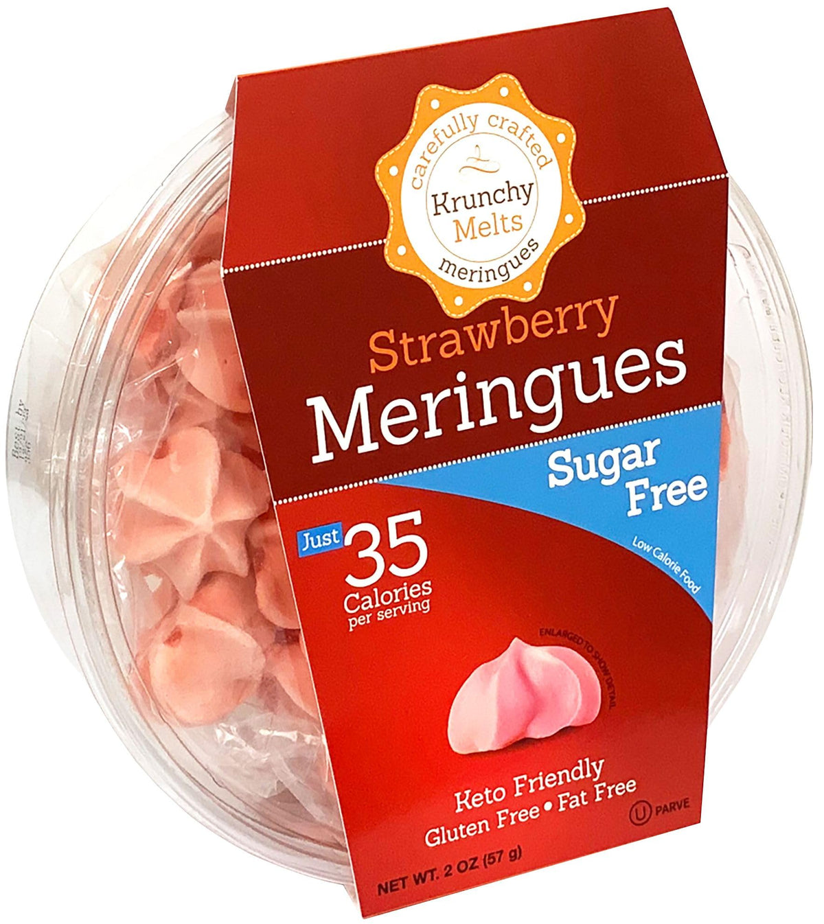 Krunchy Melts original sugar free cookies in packaging, easy guilt-free grab.