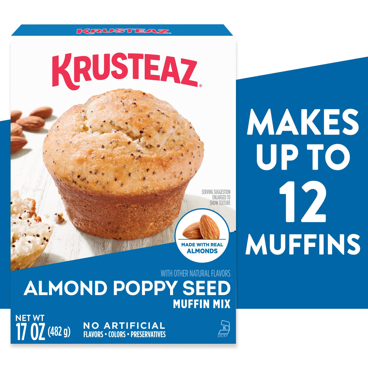 Krusteaz mix batter in bowl speeds easy morning prep