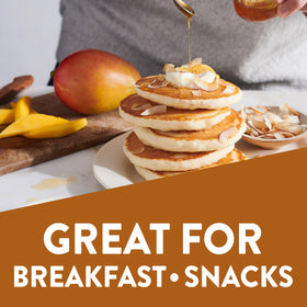 Krusteaz box back with recipe ideas to inspire pumpkin flavors.