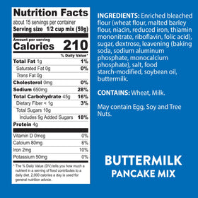 Krusteaz easy breakfast mix sits on the kitchen counter ready.