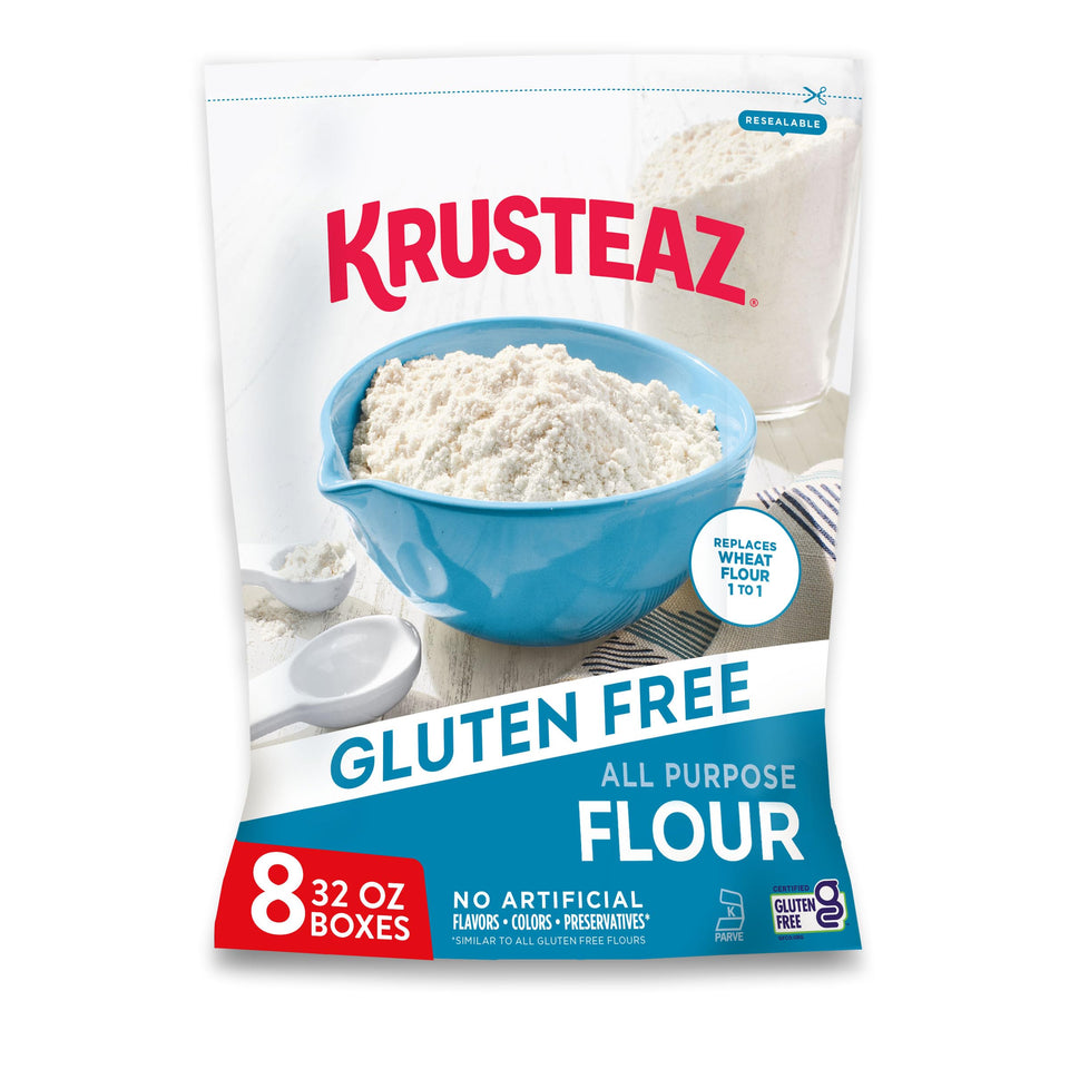 Krusteaz gluten free all-purpose flour 32 oz bags for easy stocking and versatile baking