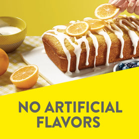 Krusteaz Meyer Lemon glaze packet for bright citrus glaze finish.