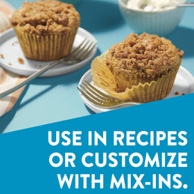 Warm cinnamon aroma fills kitchen with Krusteaz gluten free crumb cake.