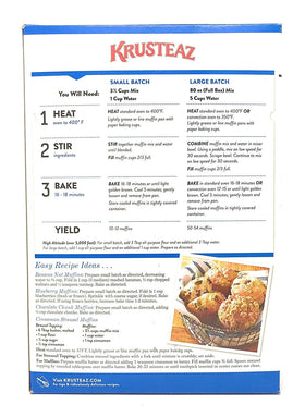 Krusteaz Professional All-Purpose Muffin Mix baked-muffins with soft crumb and topping ideas.