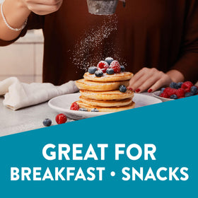 Krusteaz Protein Pancake Mix – biscuits and cobblers ready to bake.