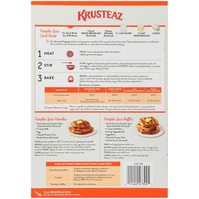 Krusteaz Pumpkin Spice Quick Bread pecan pouches add texture and natural sweetness