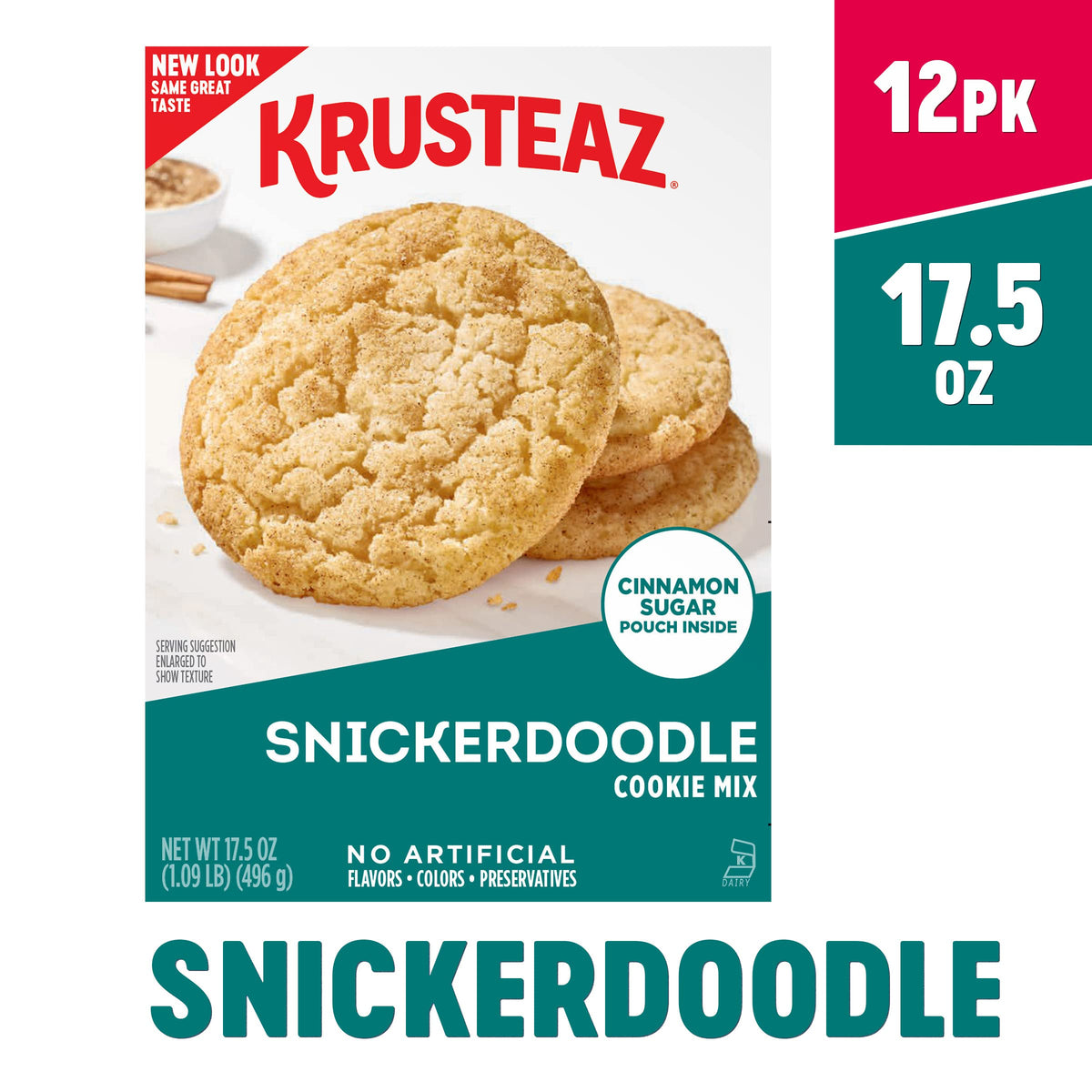 Krusteaz Snickerdoodle dough ready in minutes for fast baking