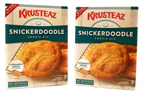 Krusteaz Snickerdoodle mix box in a two-pack for quick baking at home.