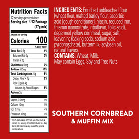 Krusteaz Southern Cornbread batter prepared in muffin tin for breakfast.