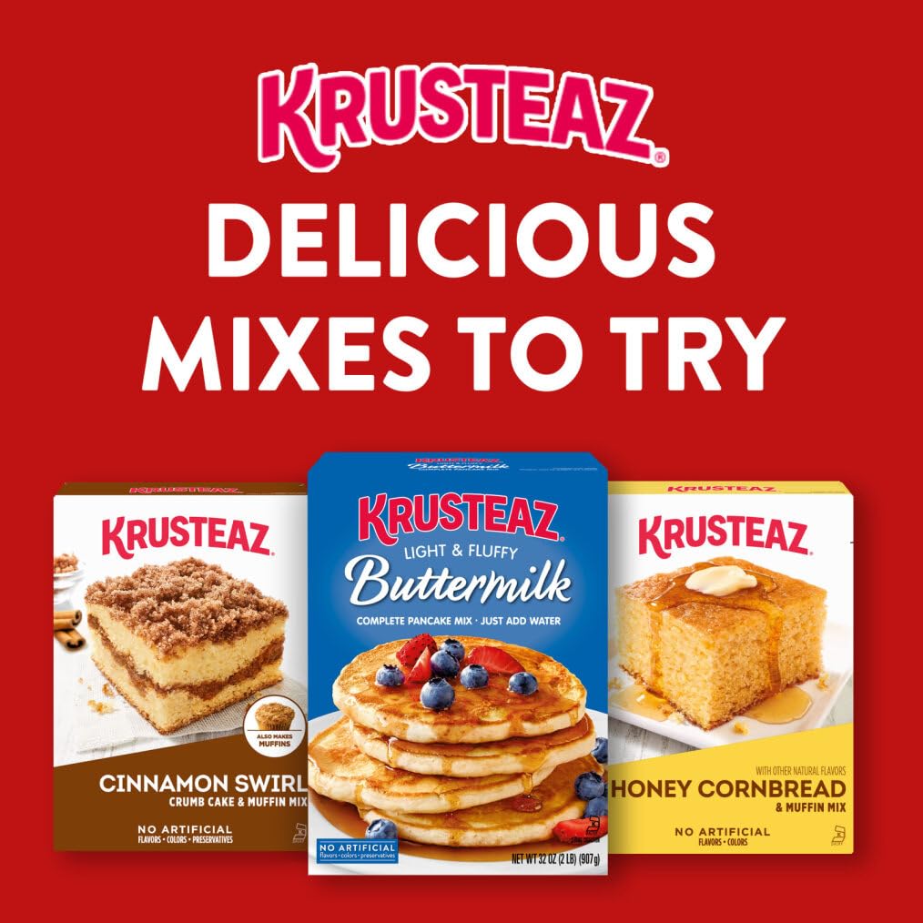 Krusteaz Southern Cornbread packaging on shelf, ideal for stocking up.