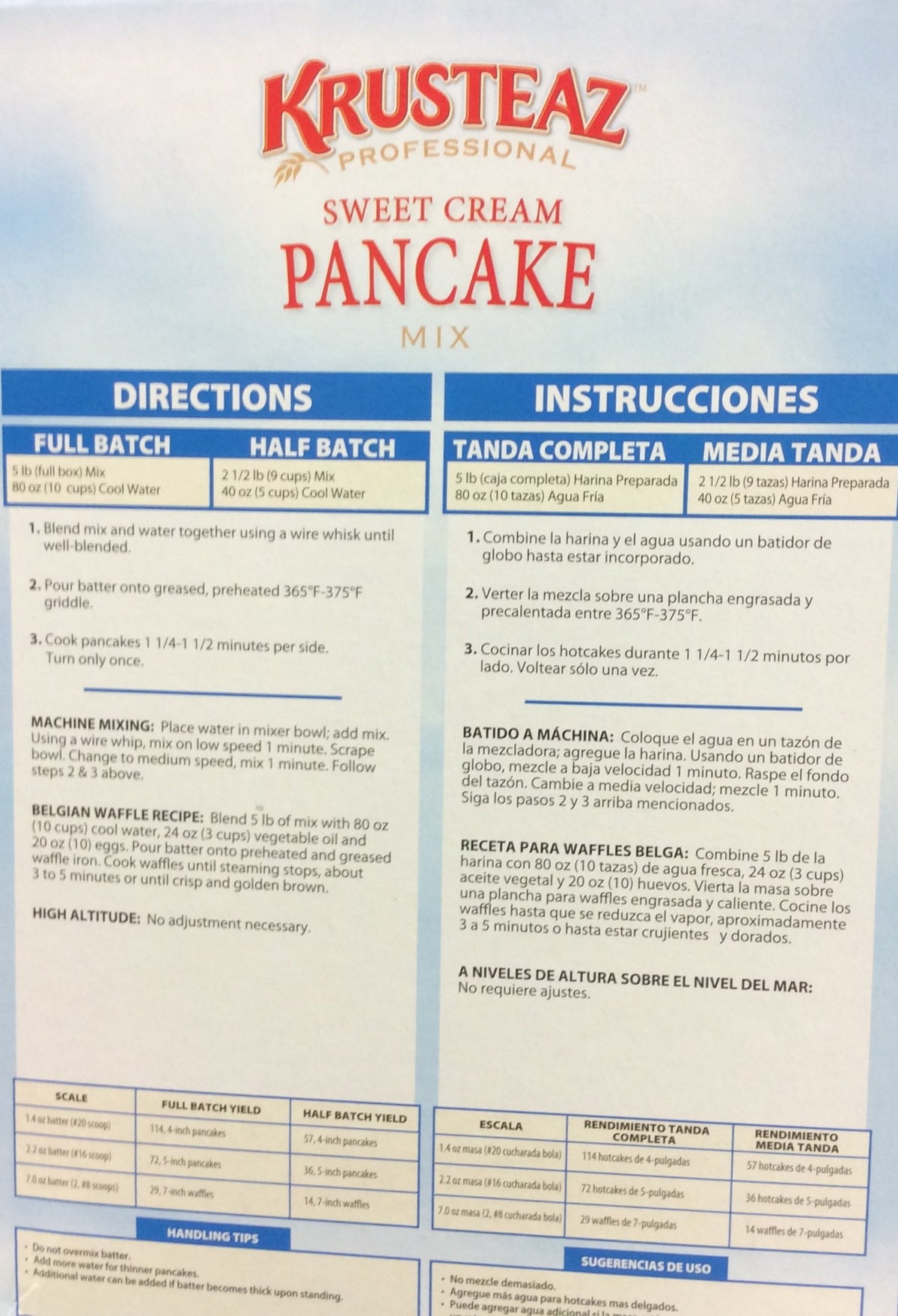 Krusteaz Sweet Cream Pancake Mix 2-pack display—great family breakfast planning