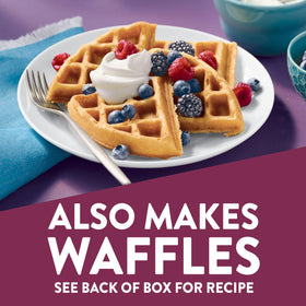 Krusteaz Sweet Cream Pancake Mix waffles coming from a hot iron.