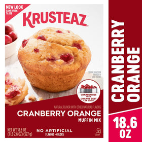 Krusteaz Variety Pack box front showcases three tasty mixes