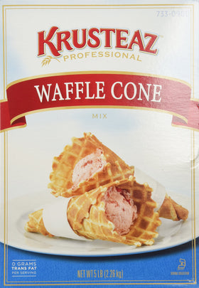 Krusteaz Waffle Cone Mix box 2-5 lb for professional dessert prep