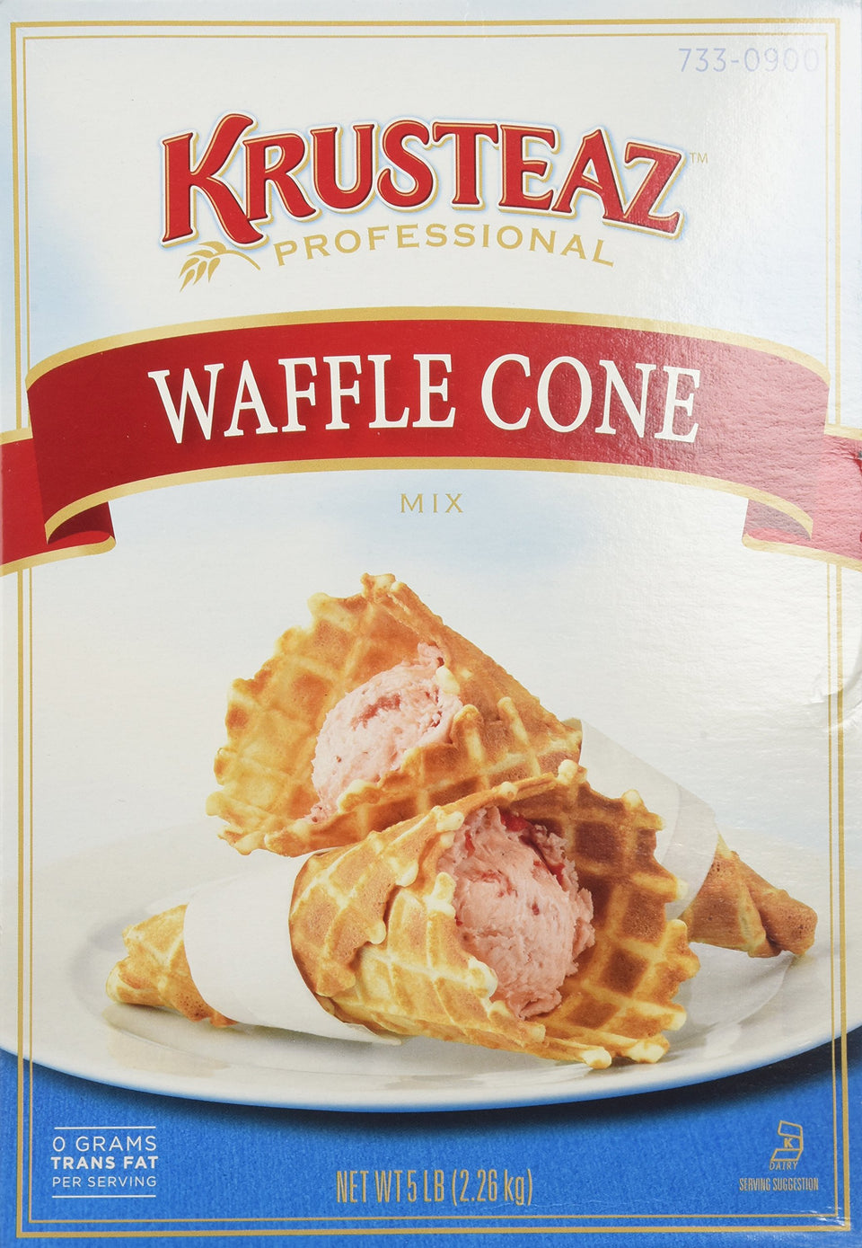 Krusteaz Waffle Cone Mix box 2-5 lb for professional dessert prep