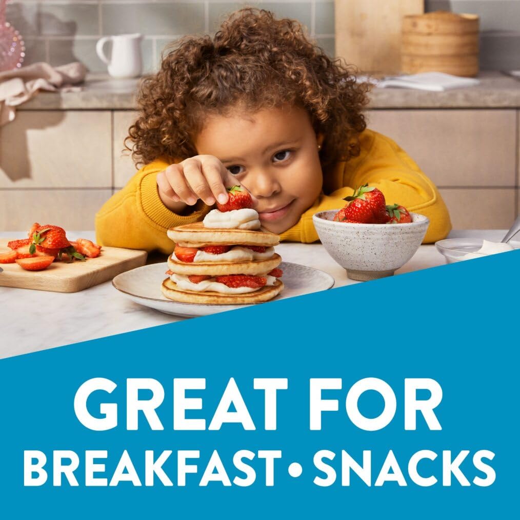 Back-of-box waffle recipe for gluten-free waffles with Krusteaz mix.
