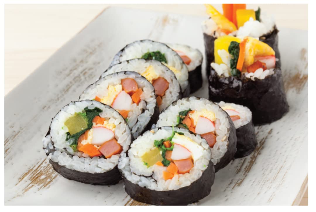 KS seaweed sheets offer a crispy, sturdy texture for easy sushi preparation.