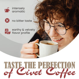 Ksu Pom Humbang Cooperative Wild Kopi Luwak roasted beans indicate premium quality