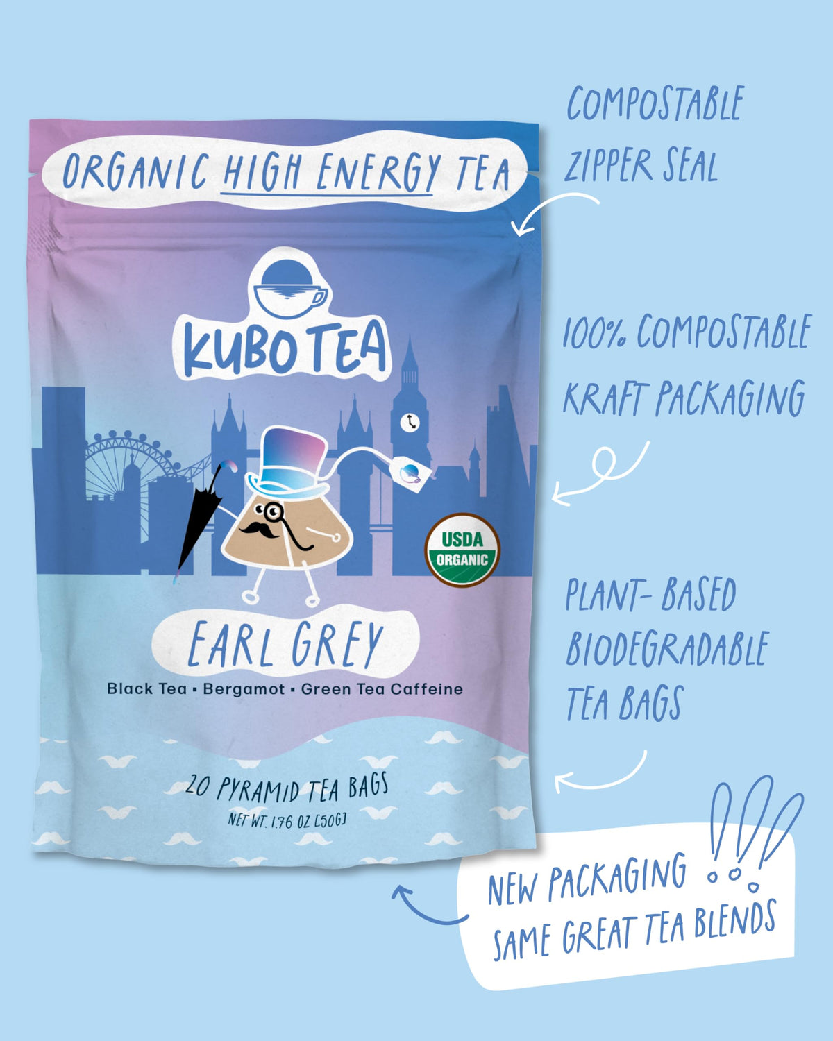 Kubo Tea Earl Grey tea iced brew with bergamot notes for refreshment.
