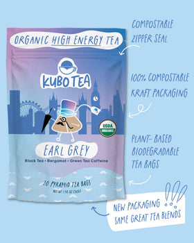 Kubo Tea Earl Grey tea iced brew with bergamot notes for refreshment.