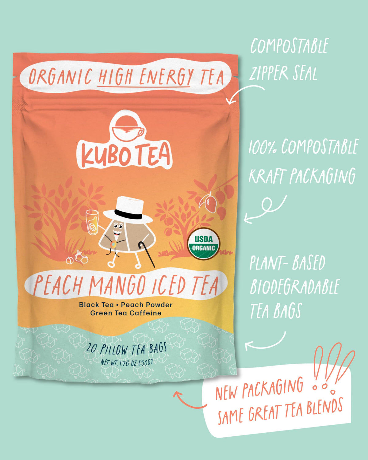 Kubo Tea hot or iced serving suggests versatile brewing for any moment.
