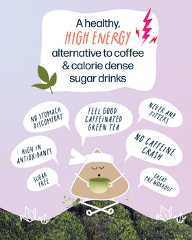 Kubo Tea sugar-free fruity brew packaging highlights clean-label flavor and energy.