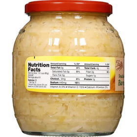 Kuehne Barrel Sauerkraut texture close-up highlighting crisp cabbage